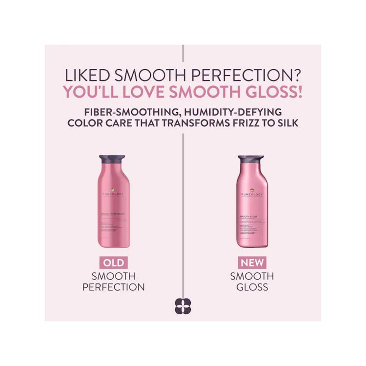 PUREOLOGY Smooth Gloss | Shampooing - Lisse, Hydrate et Apporte une Brillance Intense
