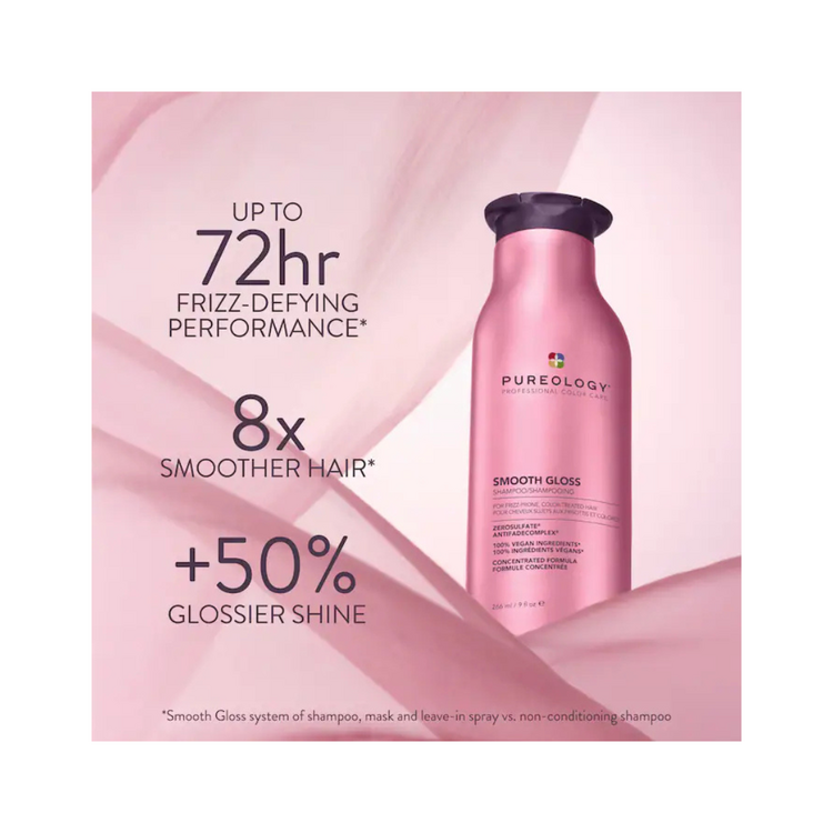 PUREOLOGY Smooth Gloss | Shampoo - Smooths, Hydrates and Enhances Shine