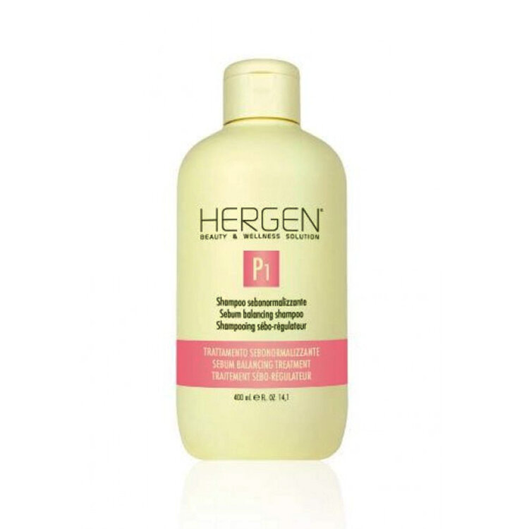 HERGEN P1 | Shampooing Sébo-Régulateur - Nettoyant équilibrant pour cuir chevelu gras