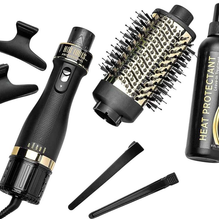 HOT TOOLS 24K Gold | One-Step Detachable Blowout & Volumizer - Volume and Shine in One Tool