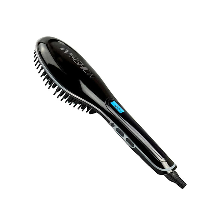INFASHION Brosse Lissante Professionnelle Chauffante - AET1001 - Lissage Rapide et Naturel
