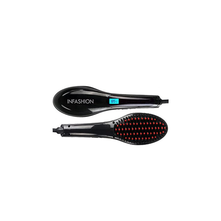 INFASHION Brosse Lissante Professionnelle Chauffante - AET1001 - Lissage Rapide et Naturel