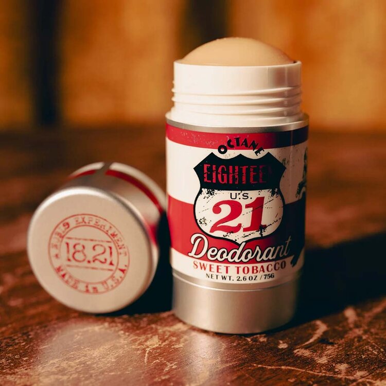 18.21 MAN MADE Sweet Tobacco | Deodorant (75g/2.6oz) — Daily protection with warm woody notes