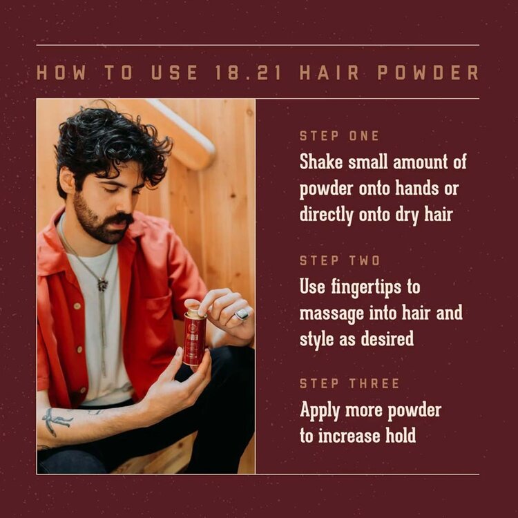 18.21 MAN MADE Sweet Tobacco | Thickening Styling Powder (8g/0.28oz) — Texturized Volume with Long-Lasting Matte Finish