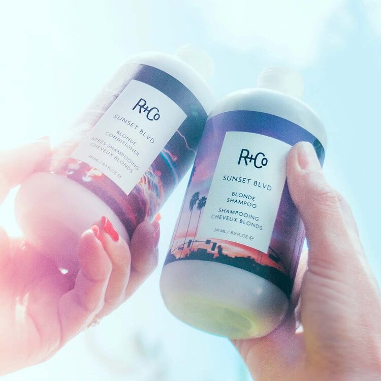R+Co Sunset Blvd | Après-Shampooing Quotidien pour Cheveux Blonds — Éclat lumineux et douceur pour cheveux blonds