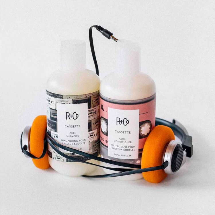 R+Co Cassette | Shampooing pour Cheveux Bouclés + Complexe à Base d'Huile de Graines Riche — Définition souple et hydratation légère pour boucles