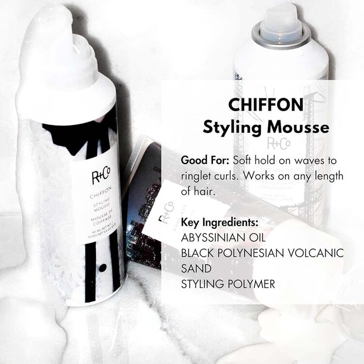 R+Co Chiffon | Styling Mousse (165ml/5.6oz) - Soft Volume And Heat Protection