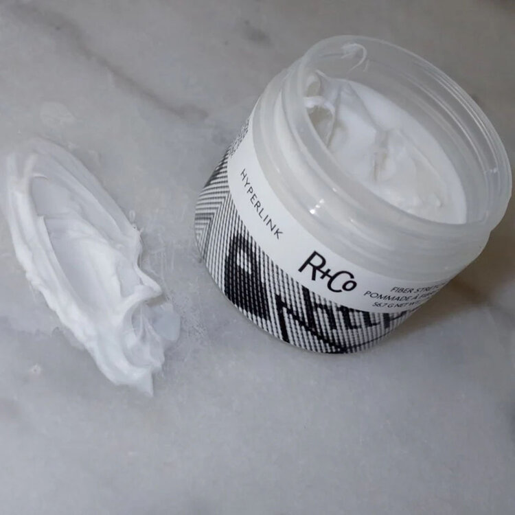 R+Co Hyperlink | Fiber Stretch Pomade (56.7g/2oz) - Flexible Texture and Long-Lasting Definition