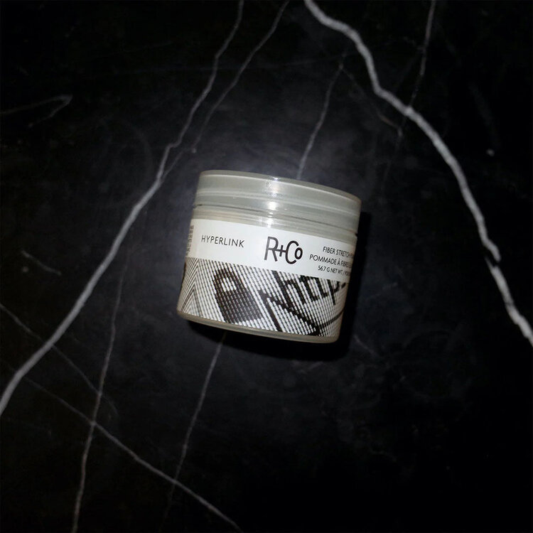 R+Co Hyperlink | Fiber Stretch Pomade (56.7g/2oz) - Flexible Texture and Long-Lasting Definition