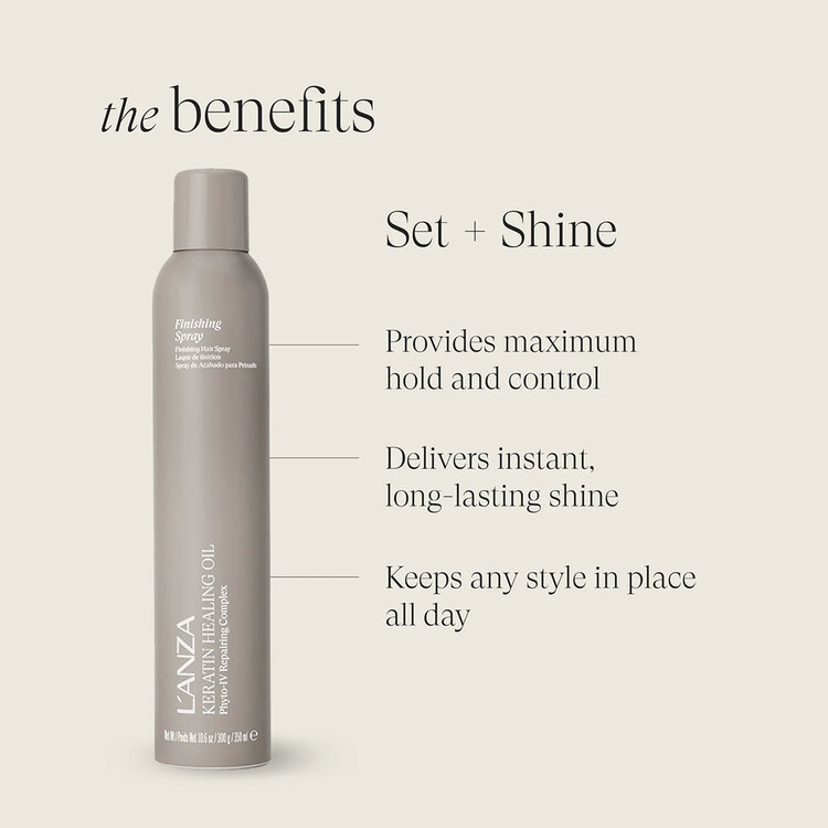 L'ANZA Keratin Healing Oil Phyto-IV Repairing Complex | Finishing Spray - Flexible Hold and Shine