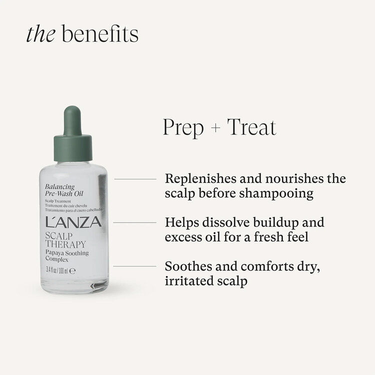 L'ANZA Scalp Therapy | Pre-Wash Oil - Papaya Soothing Balancing Complex (100ml/3.4oz)