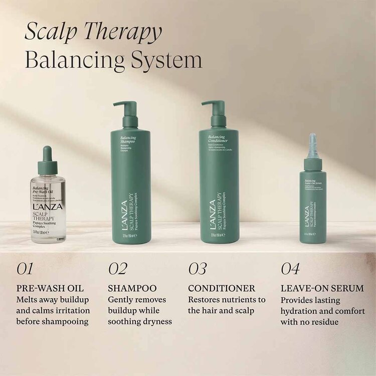 L'ANZA Scalp Therapy | Leave-On Serum - Papaya Soothing Balancing Complex (100ml/3.4oz)