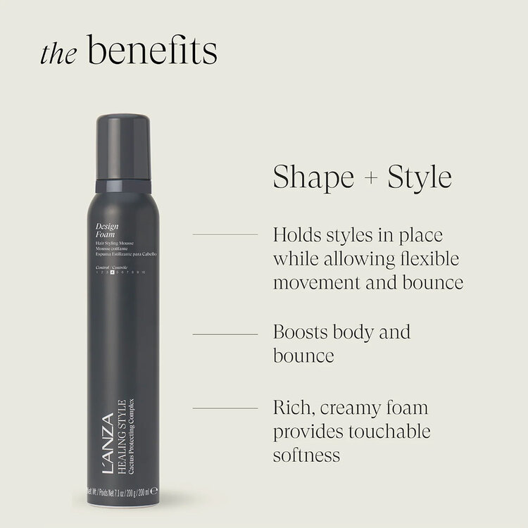 L'ANZA Healing Style | Hair Styling Mousse - Flexible Volume And Frizz Control (200ml/7.1oz)