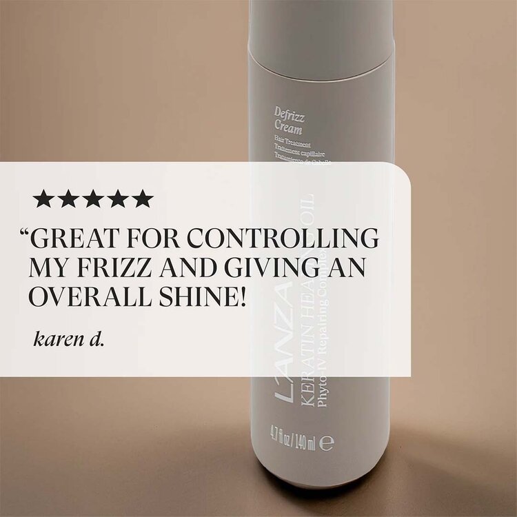 L'ANZA Keratin Healing Oil | Defrizz Cream - Traitement Lissant Anti-Frisottis (140ml/4.7oz)