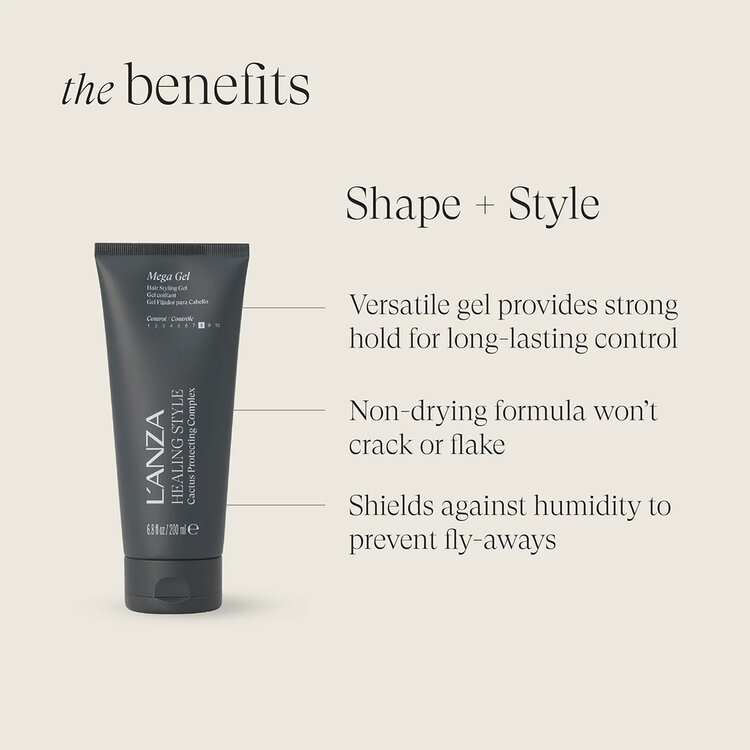 L'ANZA Healing Style | Mega Gel (200ml/6.8oz) — Firm Hold & Frizz Control