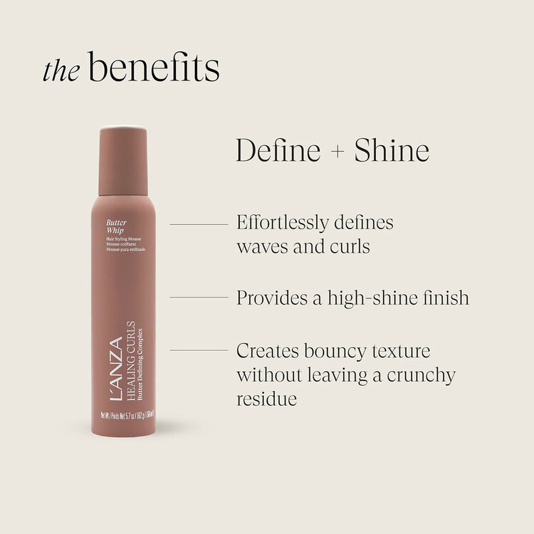 L'ANZA Healing Curls | Butter Whip - Mousse Coiffante Hydratante Pour Boucles (168ml/162g/5.7oz)