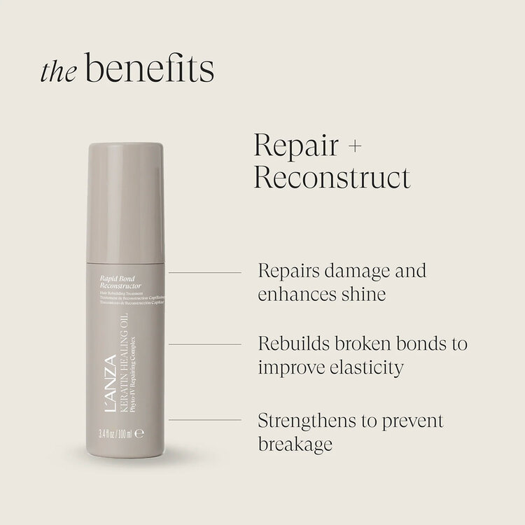L'ANZA Keratin Healing Oil | Rapid Bond Reconstructor - Intensive Rebuilding Treatment (100ml/8.4oz)