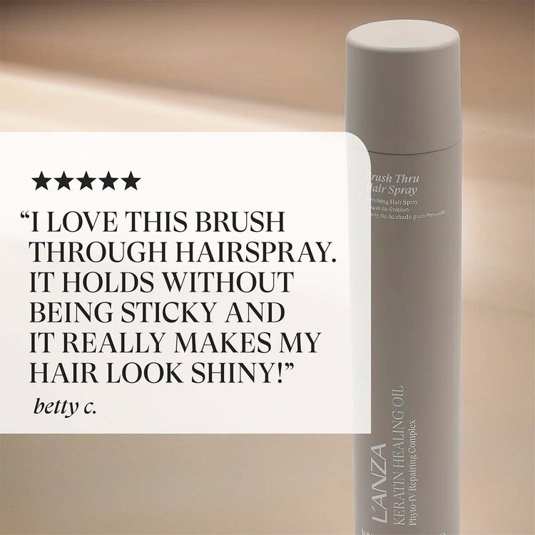 L'ANZA Keratin Healing Oil | Brush Thru - Flexible Finishing HairSpray (350ml/300g/10.6oz)