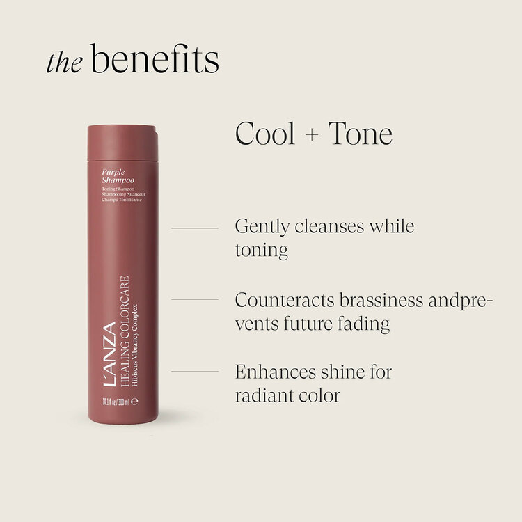 L'ANZA Healing ColorCare | Purple Shampoo - Blonde Tone Neutralizing Cleanser