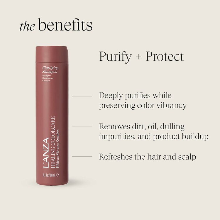 L'ANZA Healing ColorCare | Clarifying Shampoo - Purifying Color Protection Cleanser (300ml/10.1oz)