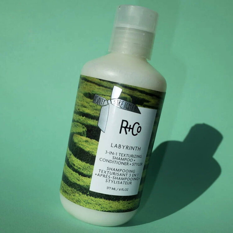 R+Co Labyrinth | Shampooing Texturisant 3 en 1 + Après-Shampooing + Stylisateur (177ml/6oz) - Nettoie, Conditionne et Texturise