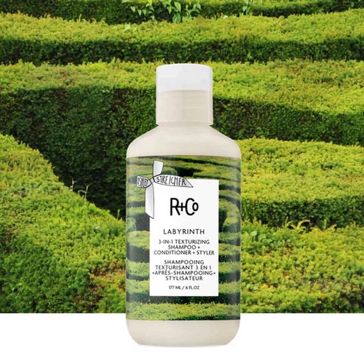 R+Co Labyrinth | Shampooing Texturisant 3 en 1 + Après-Shampooing + Stylisateur (177ml/6oz) - Nettoie, Conditionne et Texturise