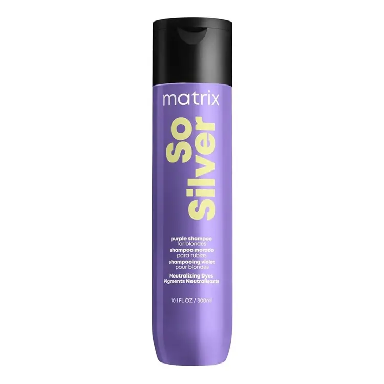 MATRIX So Silver | Purple Shampoo - Neutralizes Yellow Tones in Blonde and Grey Hair (300ml/10.1oz)