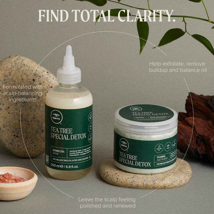 PAUL MITCHELL Tea Tree | Special Detox | Foaming Salt Scrub - Purifying Scalp Exfoliating Scrub (192g/6.8oz)