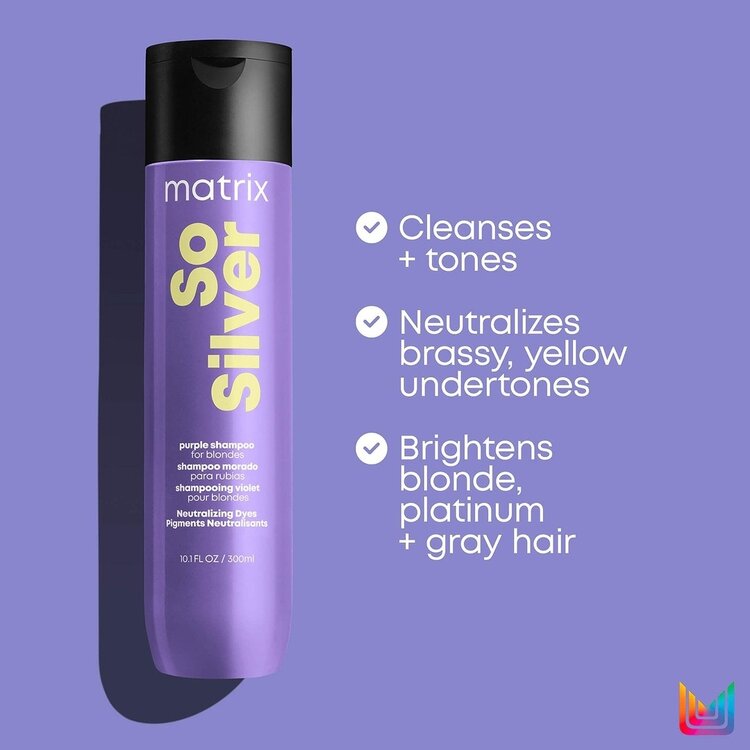 MATRIX So Silver | Shampooing Violet - Neutralisation des Reflets Jaunes (1000ml/33.8oz)