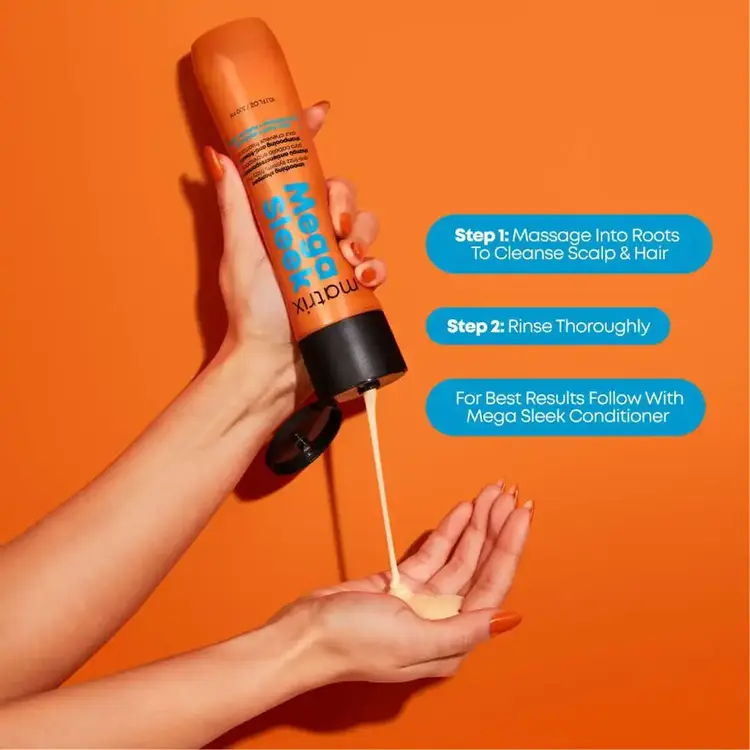 MATRIX Mega Sleek | Shampoo for Smoothness - Frizz Control and Smooth Finish (1000ml/33.8oz)