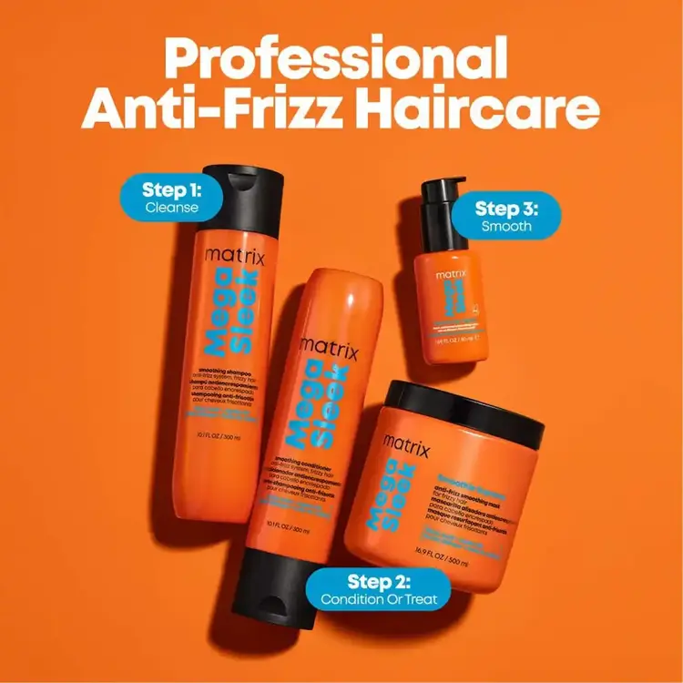 MATRIX Mega Sleek | Shampoo for Smoothness - Frizz Control and Smooth Finish (1000ml/33.8oz)