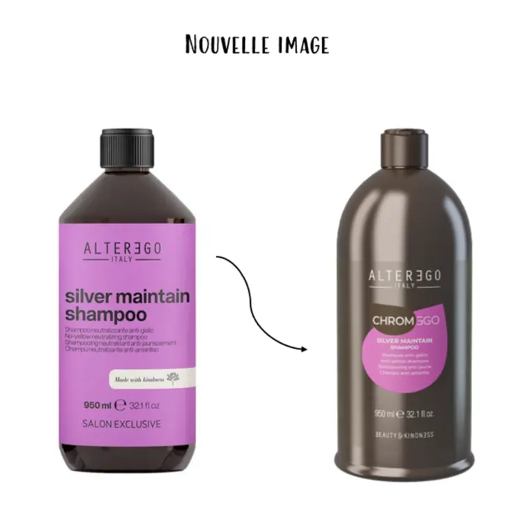 ALTER EGO Chromego | Silver Maintain | Anti-Yellow Shampoo - Neutralizes yellow tones for blonde and gray hair