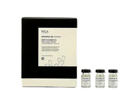 RICA Opuntia Oil For Men | Repowering High Dose Lotion (12x6ml/0.2fl. oz)