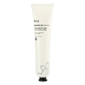 RICA Opuntia Oil For Men | Scrunch Gel Extra Strong Hold (125ml/4.2fl. oz)