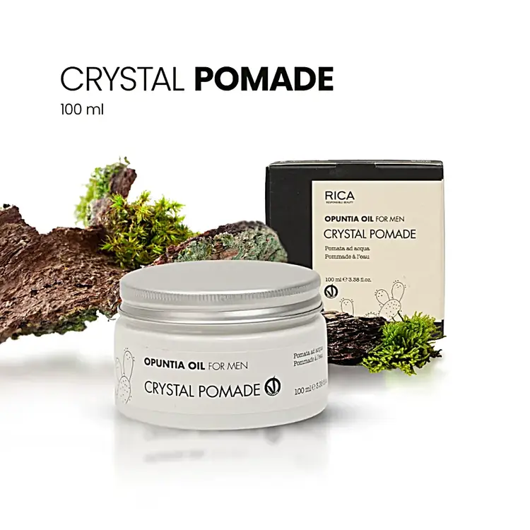 RICA Opuntia Oil For Men | Crystal Pomade - Pommade Cristalline (100ml/3.4oz)