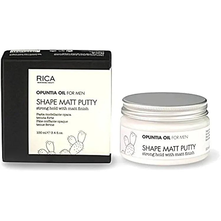 RICA Opuntia Oil For Men | Shape Matt Putty - Texture Mate et Fixation Naturelle (100ml/3.4oz)