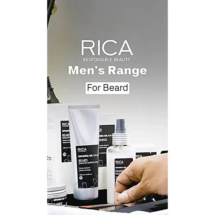 RICA Opuntia Oil For Men | Beard Smooth Shaving Cream - Smooth Shaving Cream (125ml/4.23fl. oz)