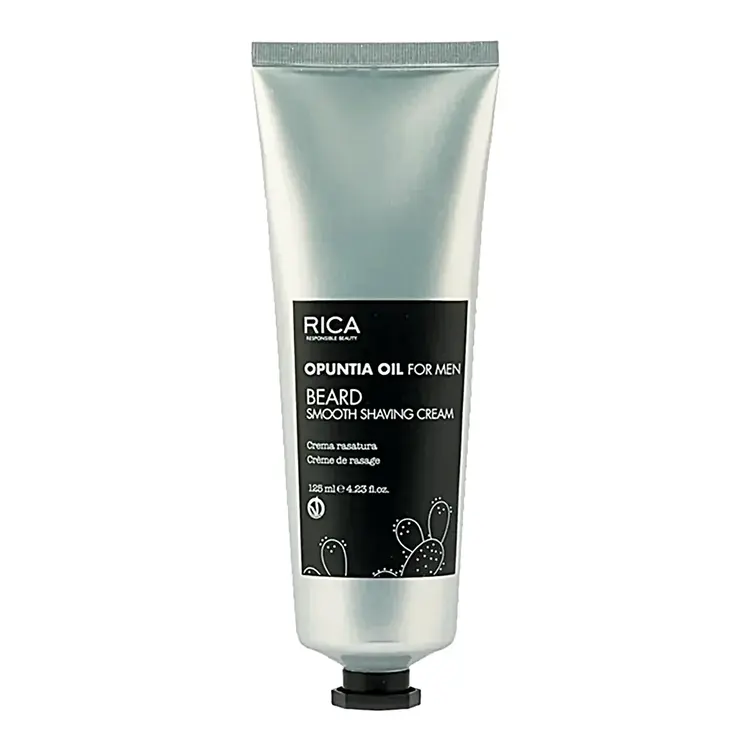 RICA Opuntia Oil For Men | Beard Smooth Shaving Cream - Smooth Shaving Cream (125ml/4.23fl. oz)