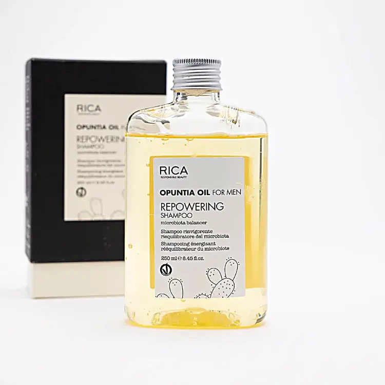 RICA Opuntia Oil For Men | Repowering Shampoo - Shampooing Revitalisant Homme (1000ml/33.8oz)