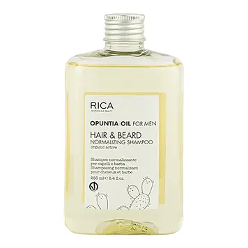 RICA Opuntia Oil For Men | Shampooing Normalisant Cheveux & Barbe (250ml/8.45oz)