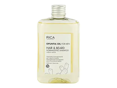 RICA Opuntia Oil For Men | Hair & Beard Normalizing Shampoo (250ml/8.45oz)