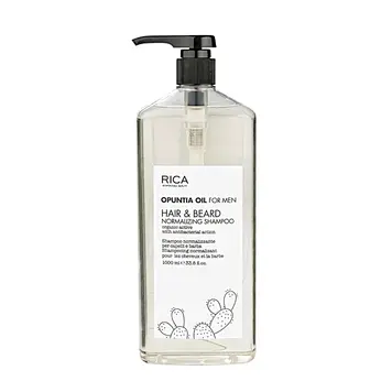 RICA Opuntia Oil For Men | Hair & Beard Normalizing Shampoo (1000ml/33.8oz)