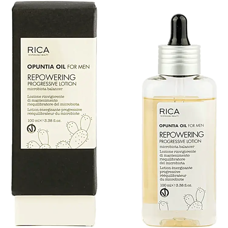 RICA Opuntia Oil For Men | Repowering Progressive Lotion - Revitalizing Progressive Lotion (100ml/3.38fl. oz)