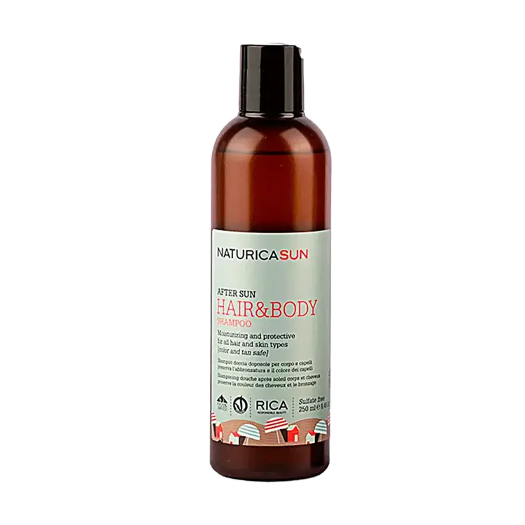 RICA Naturicasun | After Sun Hair & Body Shampoo - After-Sun Care for Hair & Body (250ml/8.45oz)