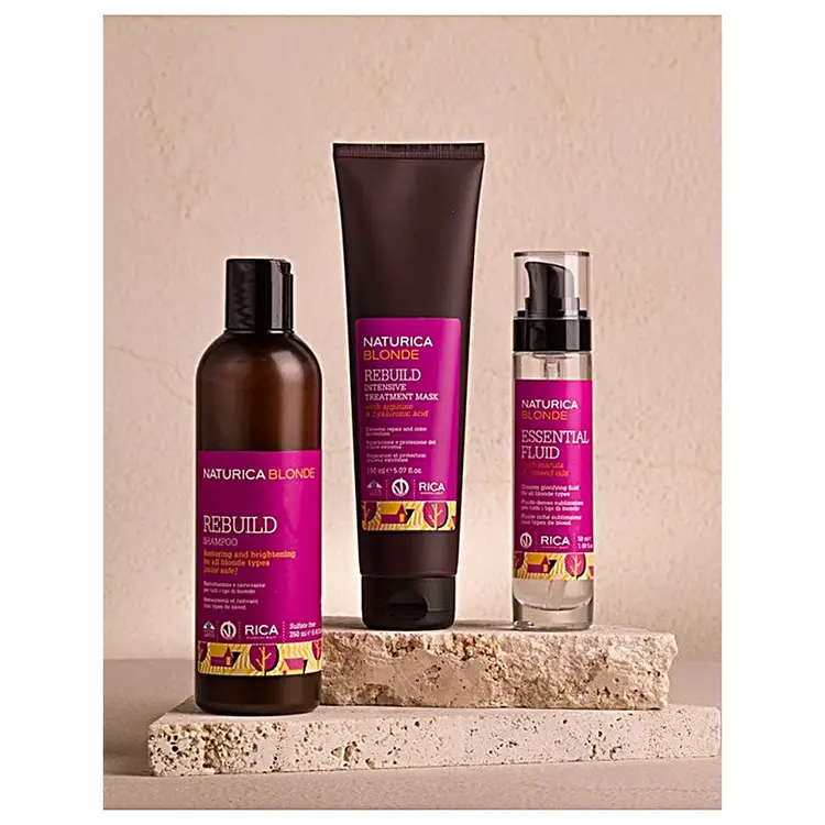 RICA Naturica Blonde | Masque Traitement Intensif Reconstructeur - Réparation et Protection (1000ml/33.8oz)