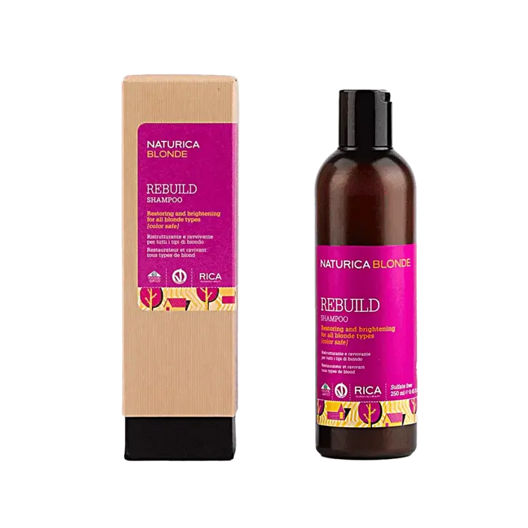 RICA Naturica Blonde | Rebuild Shampoo - Restructuring and Reviving (250ml/8.45oz)