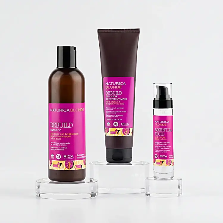 RICA Naturica Blonde | Rebuild Shampooing - Restructurant et Revitalisant (1000ml/33.8oz)