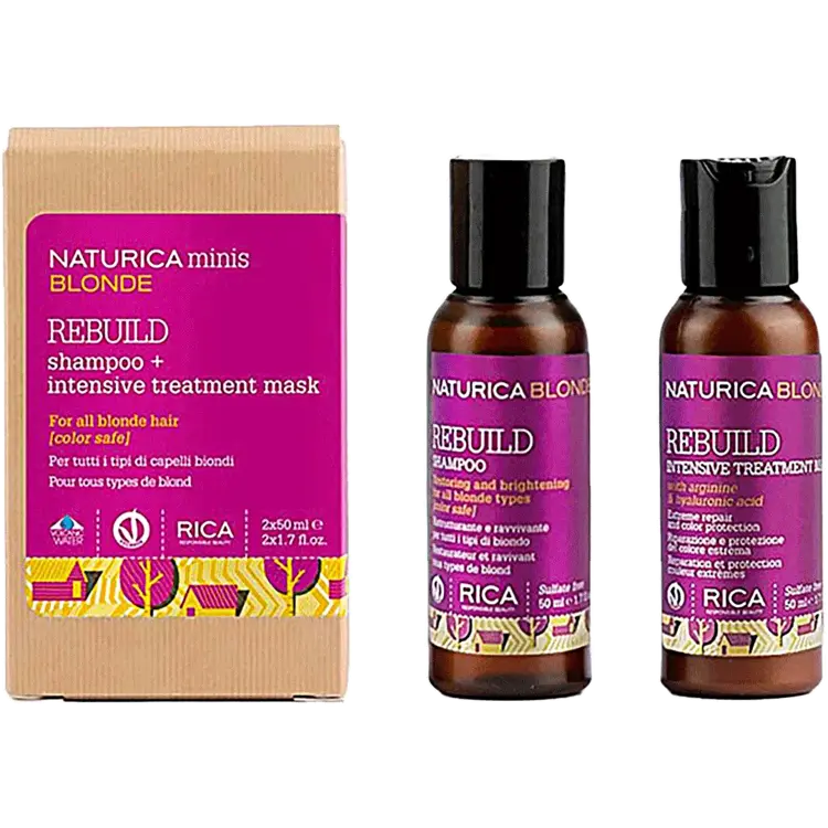 RICA Naturica Blonde | Duo Minis Rebuild - Blonde Beauty Routine (2x50ml/1.7fl. oz)