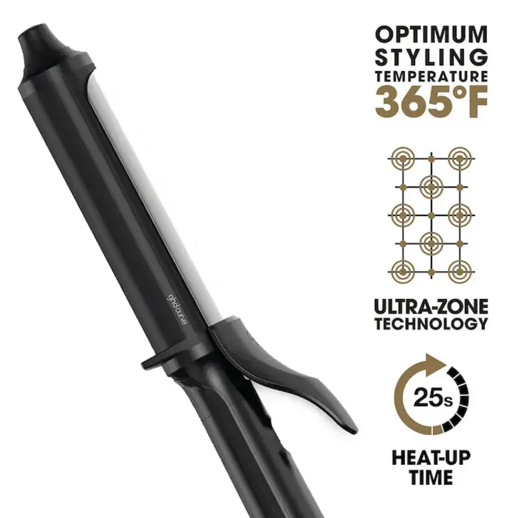 GHD Good Hair Day Curve Tong | Clip Curling Iron — Classic Curls & Smooth Finish