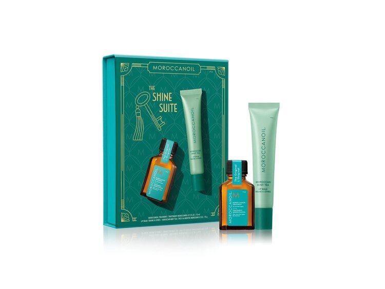 MOROCCANOIL Coffret des Fêtes 2026 | The Shine Suite - Thé à la Menthe - Duo Brillance Cheveux & Lèvres